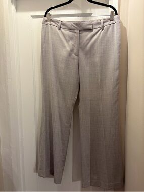 Talbots Light Gray Wide-Leg Dress Pants